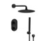 Matte Black Thermostatic Shower System with 10